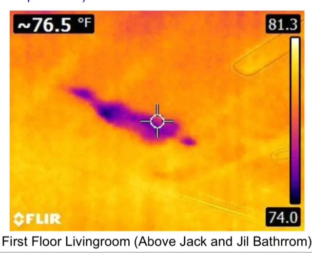 Thermal image from an energy inspection